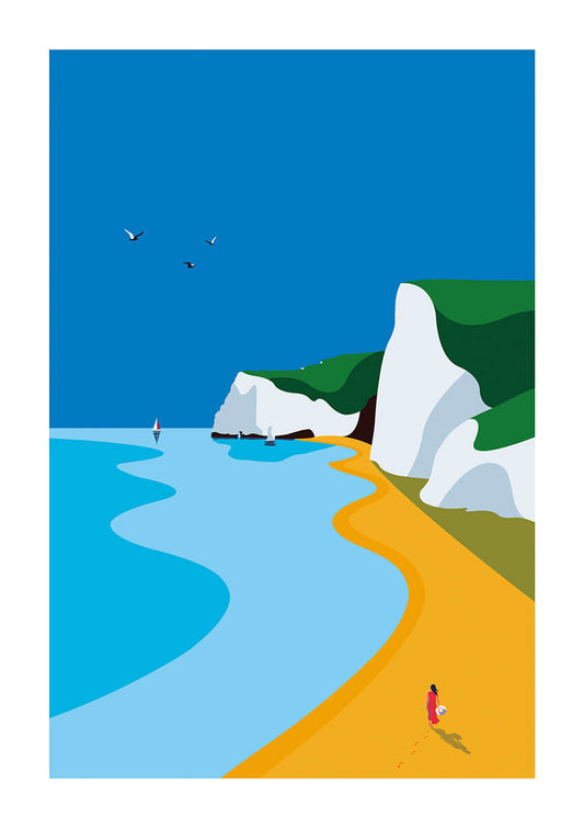 White Cliffs around Durdle Door